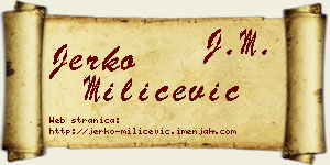 Jerko Milićević vizit kartica